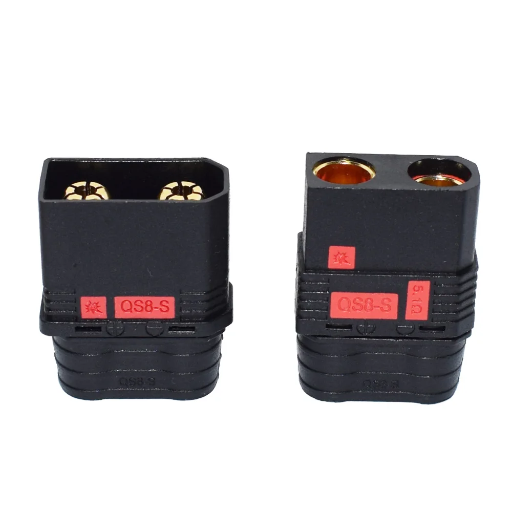 QS8 QS8-S Heavy Duty Battery Connector Anti-Spark Gold Connector Large Power Plug for RC Plant Protection Drone Car Model