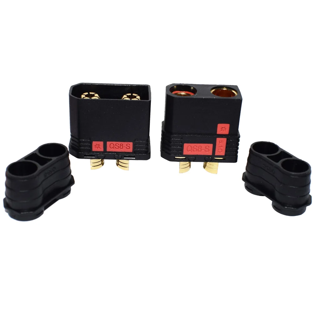 QS8 QS8-S Heavy Duty Battery Connector Anti-Spark Gold Connector Large Power Plug for RC Plant Protection Drone Car Model
