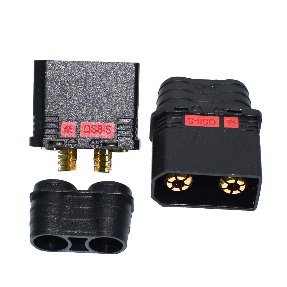 QS8 QS8-S Heavy Duty Battery Connector Anti-Spark Gold Connector Large Power Plug for RC Plant Protection Drone Car Model