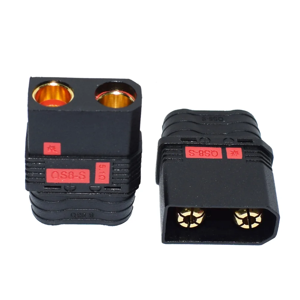 QS8 QS8-S Heavy Duty Battery Connector Anti-Spark Gold Connector Large Power Plug for RC Plant Protection Drone Car Model