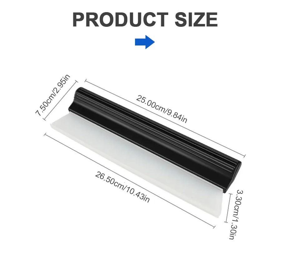 SEAMETAL Car Flexible Soft Silicone Water Wiper Car Window Cleaning Glass Scraper Handy Squeegee Auto Blade Clean Scraping Tools