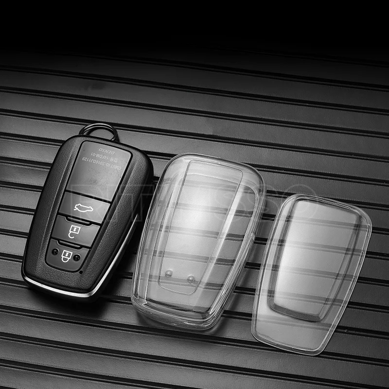 Tpu Car Key Cover for Toyota Corolla Rav4 Camry 70 Prado RAV 150 2 3 4 Buttons Key Case Holder Accessories Shell 2019 2020 2021