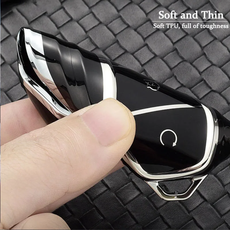 Fashion New Soft TPU Car Key Case Protect Cover 4 Button For BYD Qin Plusdmi Atto 3 Han EV Dolphin Durable Car Accessories