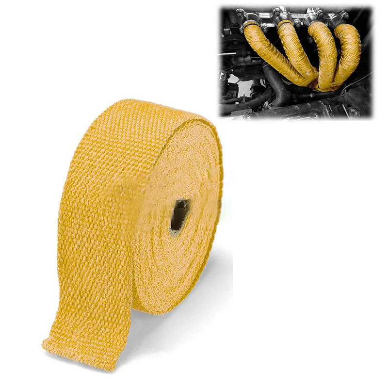 Motorcycle Car Exhaust Pipe Wrap Tape Heat Wrap Blue Black 1.5 Meters Car Exhaust Pipe Wrap Insulation Fiber Tape Auto Accessory