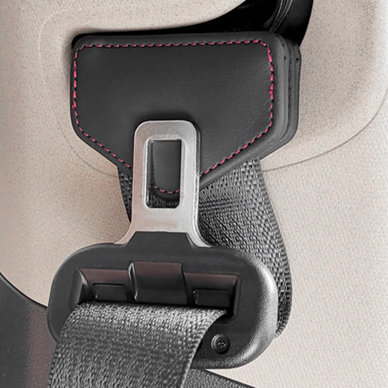 Colorful Car Seat Belt Clips Mini Magnetic Safety Belts Limiter Universal PU Leather Fixed Clip Car Accessories Interior 50x75mm