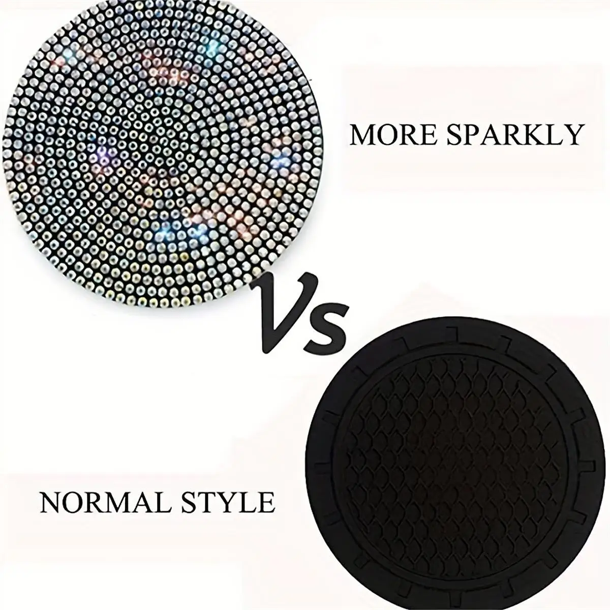 2pcs Imitation Diamond Fashion Car Cup Cushion Bling Car Cup Holder Coaster Anti-slip Popular and fashionable coasters
