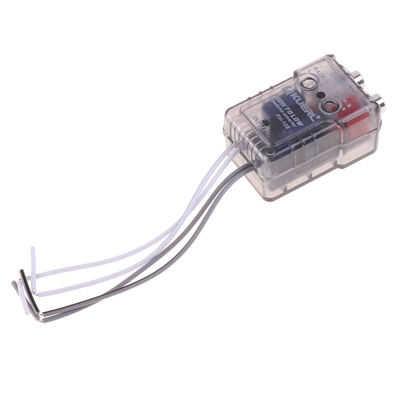 High Level Speaker Signal to Low Level RCA Adapter Car High to Low Subwoofer Converter
