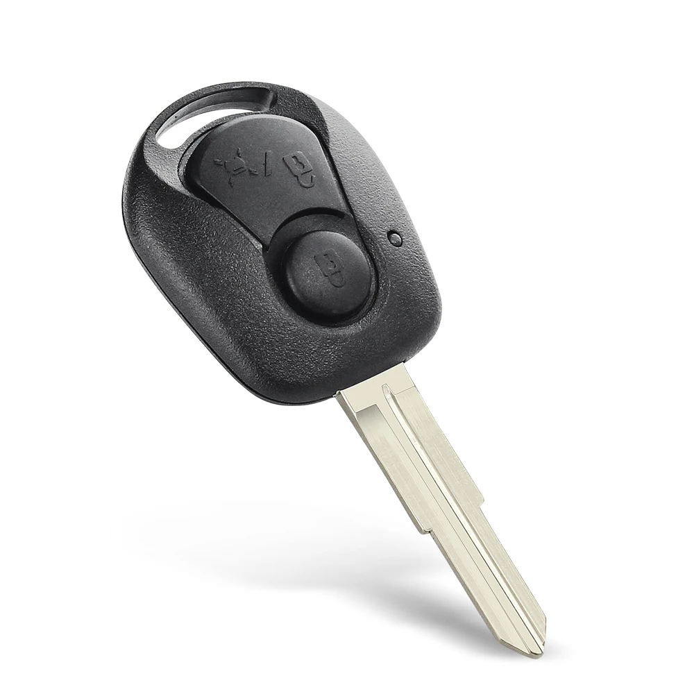 KEYYOU For Ssangyong 2 Button Car Key Replacement Fob Cover Case For Ssangyong Actyon Kyron Rexton Uncut Blade