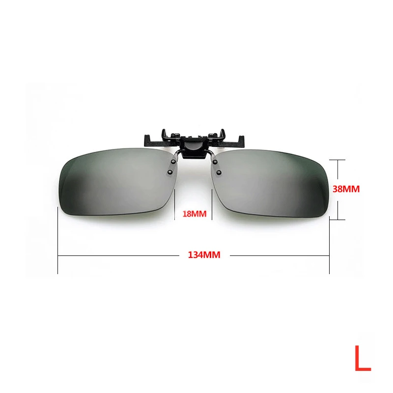 Unisex Grey Lenses Polarized Sunglasses Clip on Flip Up Men Women UV 380 Driving Fishing Night Vision Glasses Clips Anti Glare