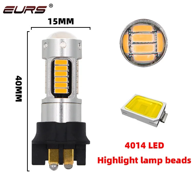 2pcs PW24W PWY24W Led Turn Signal Lamp 4014 30smd DRL Daytime Running Lights CANBUS Car LED Fog Lamp White Red Amber Blue