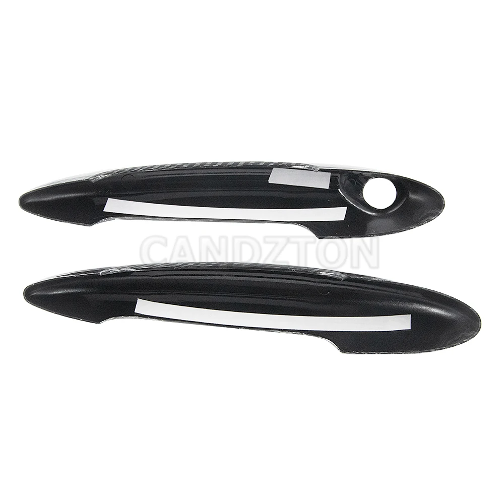 For BMW MINI R50 R52 R53 R55 R56 R57 R58 R59 New 1Pair Door Handle Black or Carbon Fiber Cover Easy Installation Car Accessories