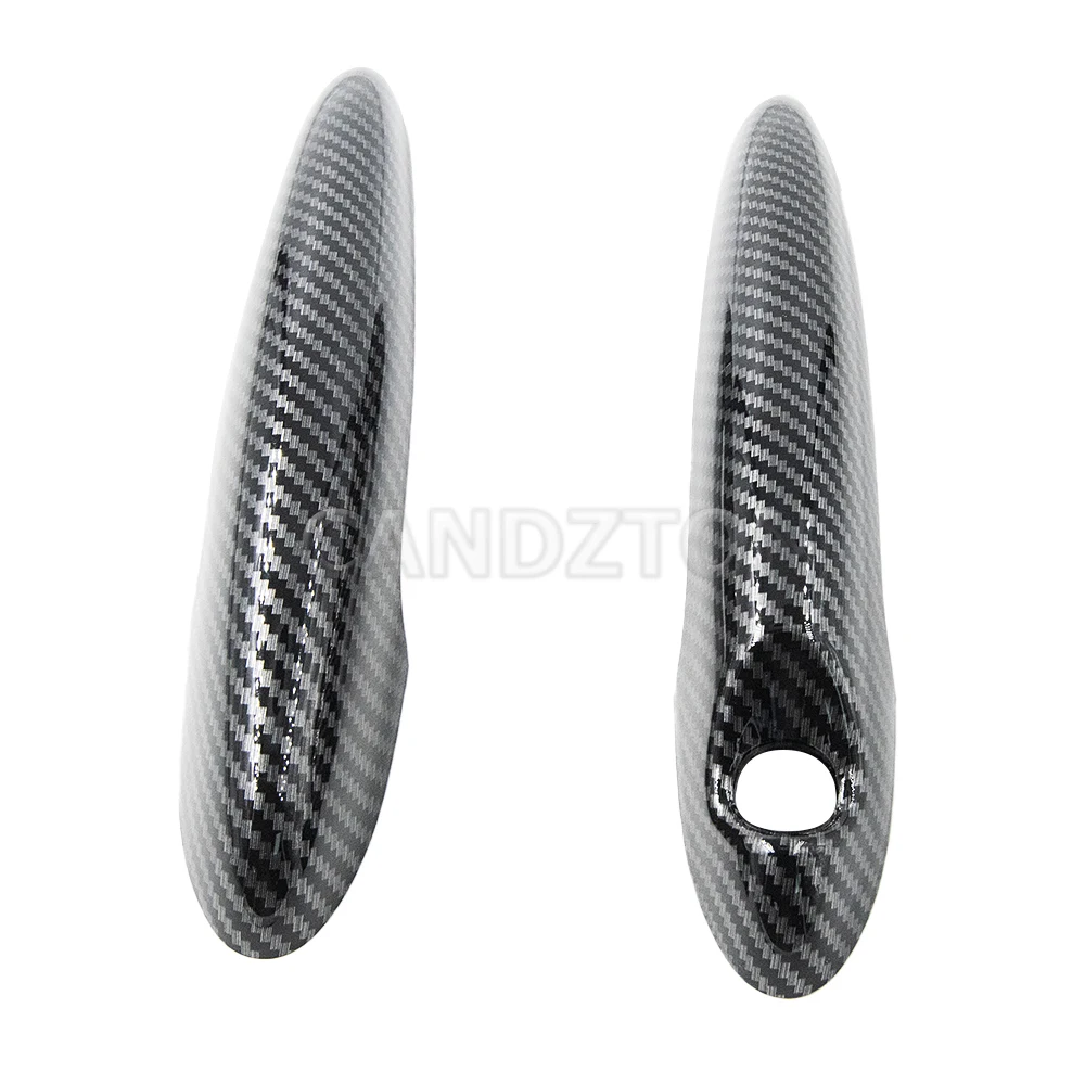 For BMW MINI R50 R52 R53 R55 R56 R57 R58 R59 New 1Pair Door Handle Black or Carbon Fiber Cover Easy Installation Car Accessories