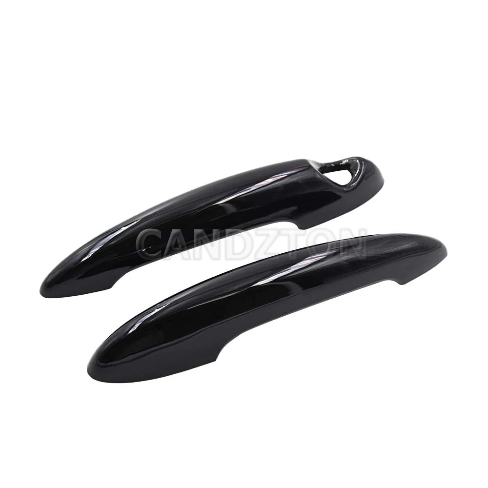 For BMW MINI R50 R52 R53 R55 R56 R57 R58 R59 New 1Pair Door Handle Black or Carbon Fiber Cover Easy Installation Car Accessories