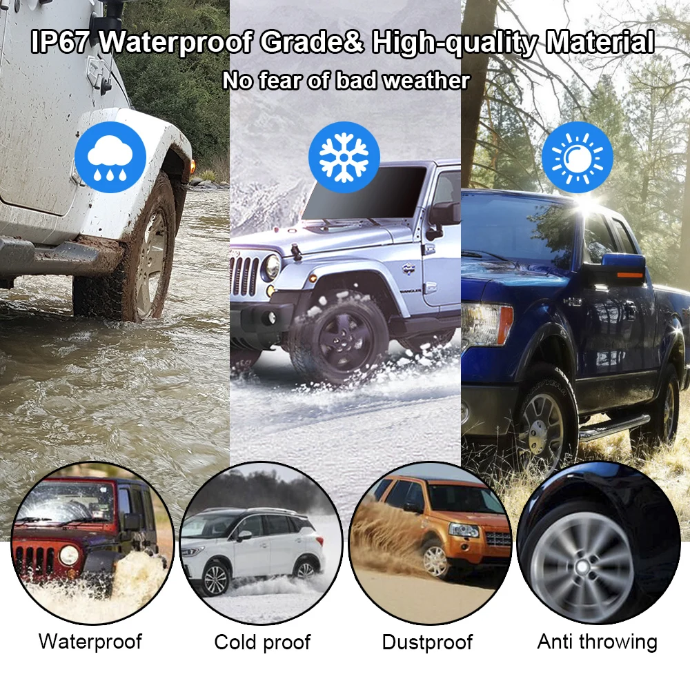 LEEPEE Car TPMS Tire Pressure Monitor System for Toyota Temperature Real-time Monitoring 4Pcs External Internal Sensor Save Fuel