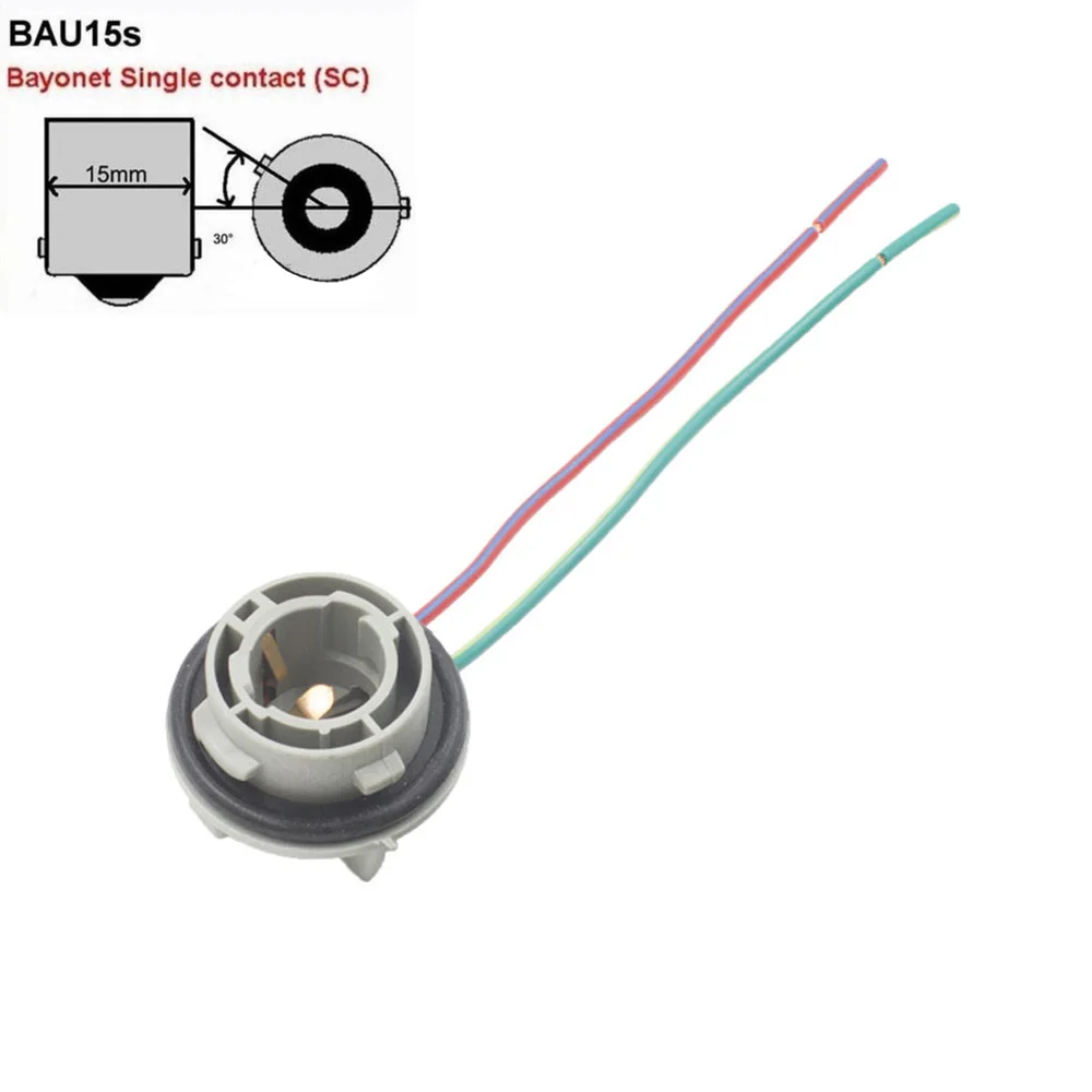1PC 1156 BA15S BAU15S 1157 BAY15D Lamp Holder Bulbs PY21W P21W Adapter Base Socket Connector for Turn Signal Headlight Light