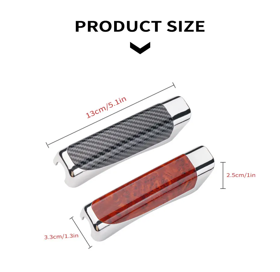 SEAMETAL Car Hand Brake Cover Handbrake Grips Protection Cover Carbon Fiber Parking Brake Decoration Shell Interior Accessories