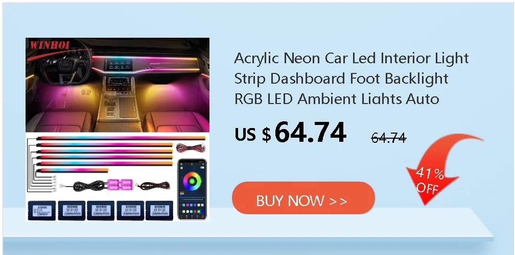Scan Starting Led Car Hood Light Strip Decorative Lamp Flexible DRL Daytime Running Lights Auto Headlight Strips Car Assecories