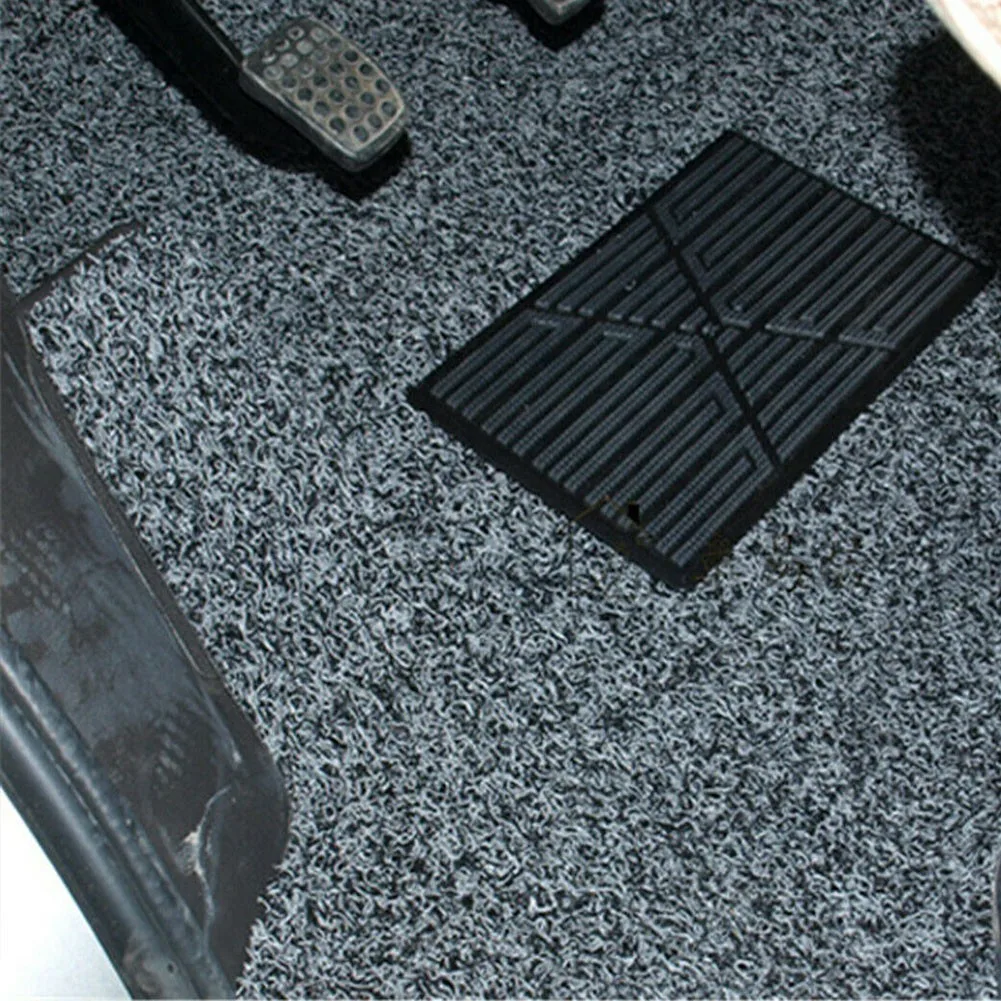Car Carpet Plate Floor Pad Heel Foot Mat Pedal Patch Black PVC Waterproof Auto Anti-skid Pad Universal Interior Accessories