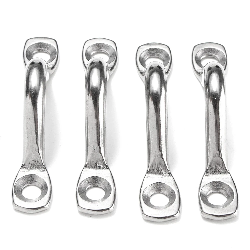 4pcs Handle 5mm Stainless Steel Wire Eye Strap Boat Marine Tie Down Fender Hook Canopy Engines Accessories 316 Stainless Steel