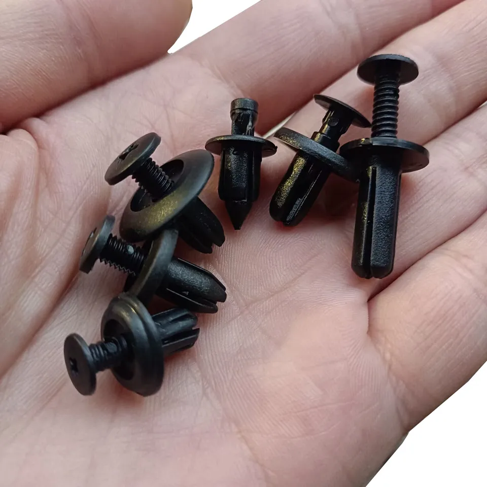 6mm Motorcycle Auto Mudguard Screw Rivet Bag Packed For Mitsubishi Wheel Arch Car Trunk Plastic Fastener Clip Repair Small Box
