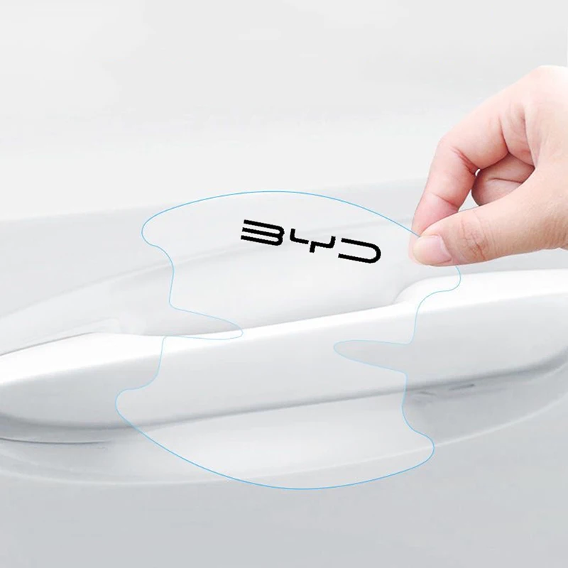 8pcs Car Door Bowl Handle Anti-collision Stickers for BYD Atto 3 EV Yuan Plus Song Plus Dmi Dolphin Seal Tang Han Qin F3 E6 Act