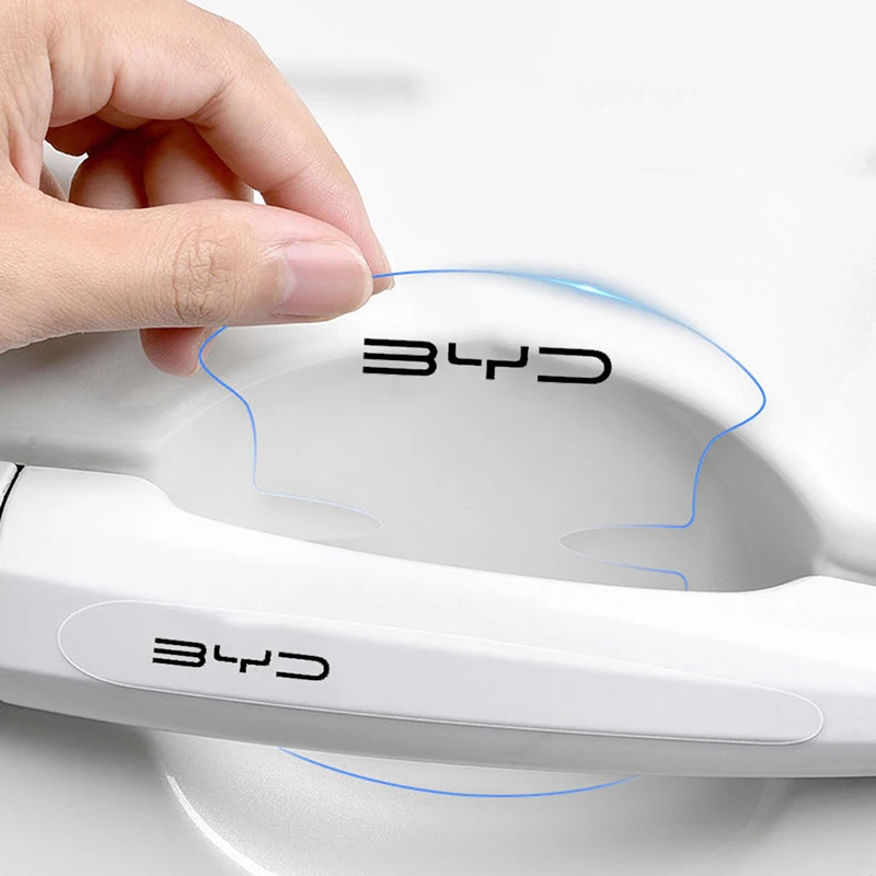 8pcs Car Door Bowl Handle Anti-collision Stickers for BYD Atto 3 EV Yuan Plus Song Plus Dmi Dolphin Seal Tang Han Qin F3 E6 Act