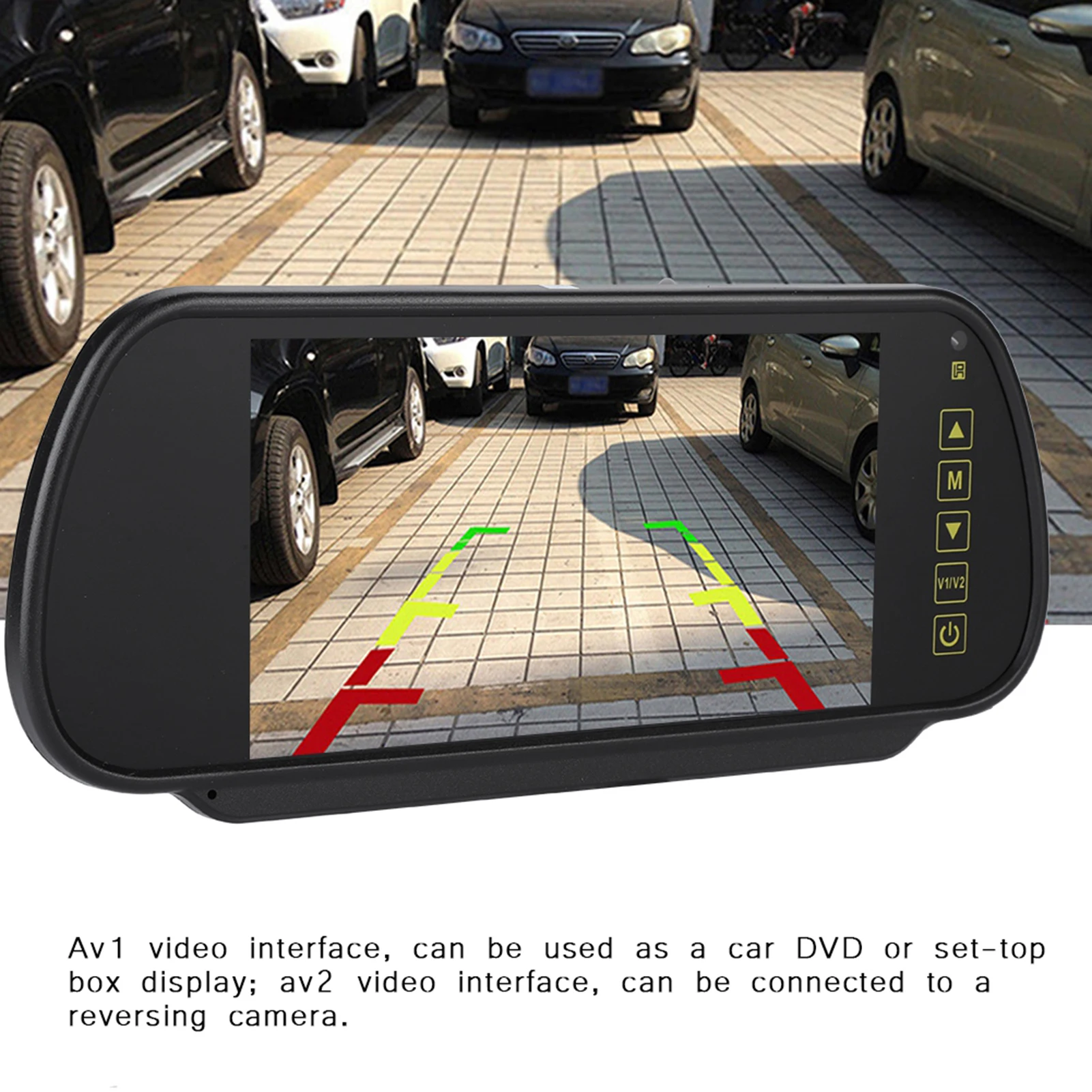 Rear View Mirror Monitor 7inches LCD Display Backup Camera Monitor for Rear View Camera