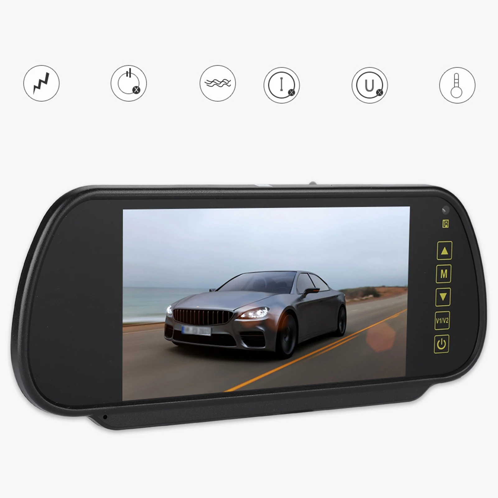 Rear View Mirror Monitor 7inches LCD Display Backup Camera Monitor for Rear View Camera