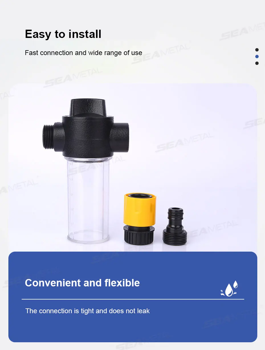 SEAMETAL Car Washer Foam Generator Washing Snow Foam Spray Bottle Lance Sprinkler High Pressure Water Gun Hose Nozzle Clean Tool