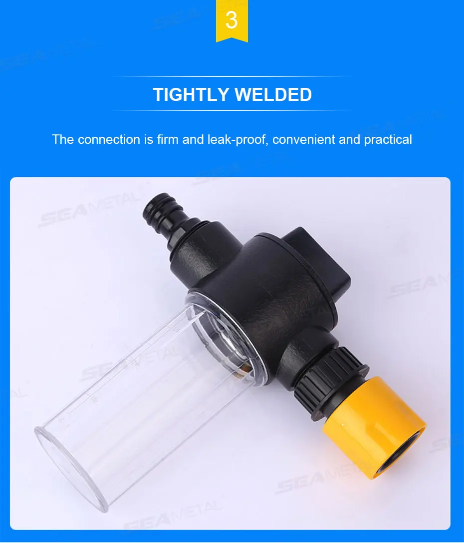 SEAMETAL Car Washer Foam Generator Washing Snow Foam Spray Bottle Lance Sprinkler High Pressure Water Gun Hose Nozzle Clean Tool