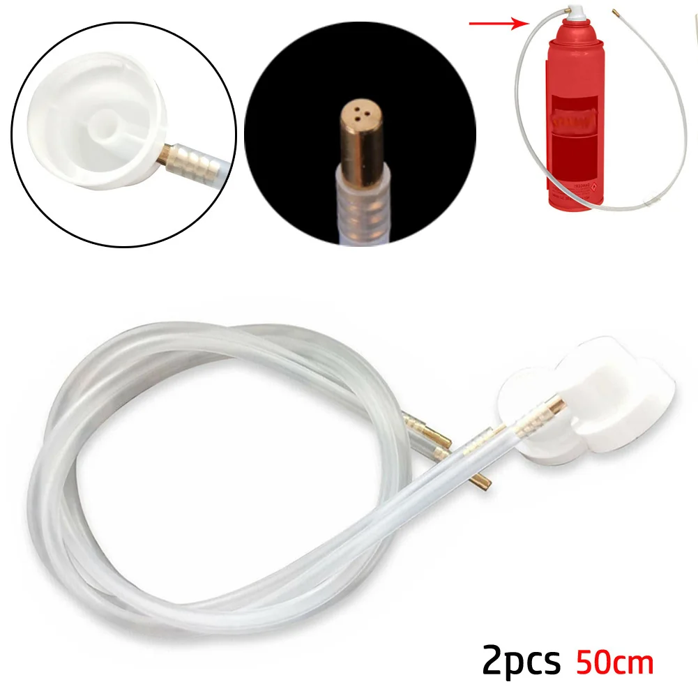 1/2Pcs Aerosol Nozzle Extension Hose Air Conditioner Cleaner Nozzle Extension Tube Fitting For Aerosol Cans Spray 50cm 60cm