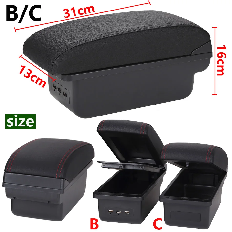 For Volkswagen Golf 6 Armrest Box For VW Golf 6 Golf 5 Mk6 MK5 Jetta 5 Car Armrest For VW Sagitar Storage Box Interior details