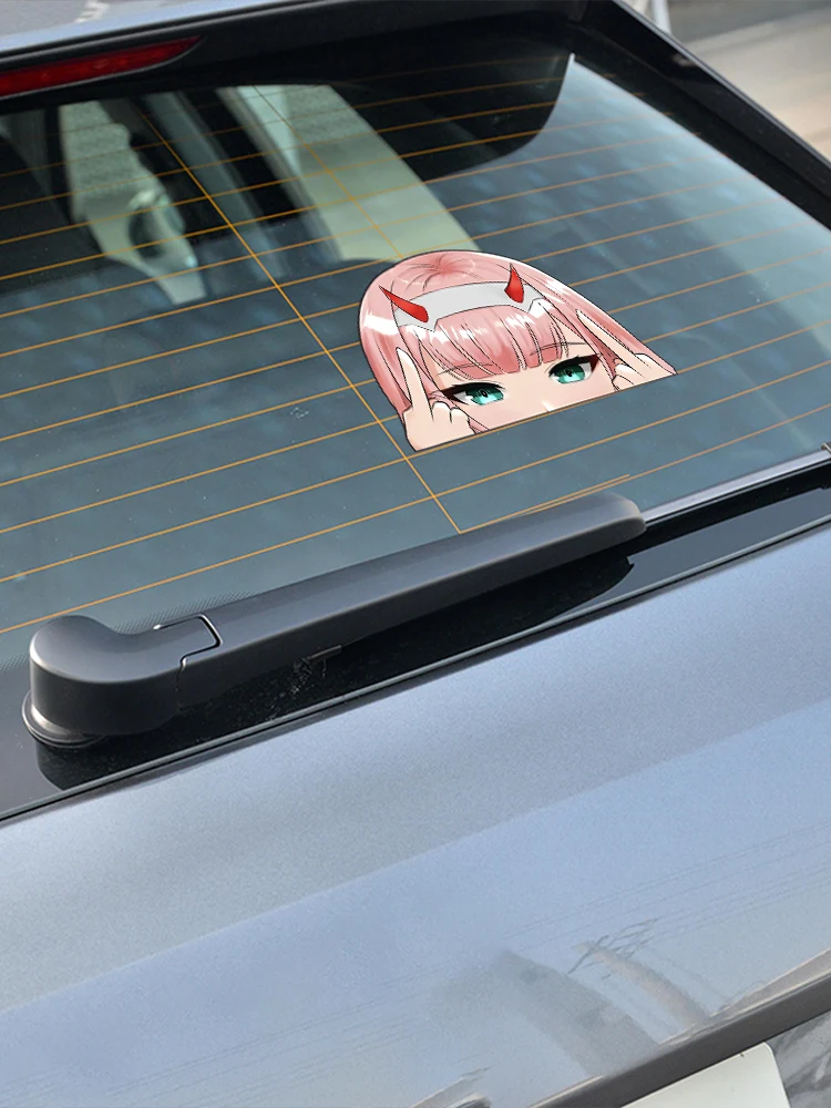 Kasi Car Sticker Personalized Cartoon Japanese Cute Girl Animation anime Auto Body Motorcycle Bumper Reflective Decal
