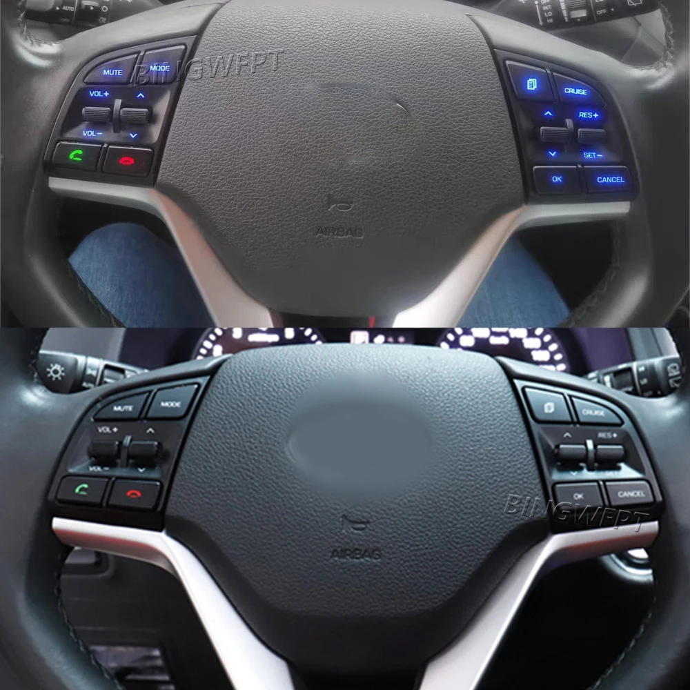 For Hyundai Tucson 2015-2019 96710-D3500 Steering Wheel Remote Control Switch Volume AdjustButton Bluetooth Button Music Switch