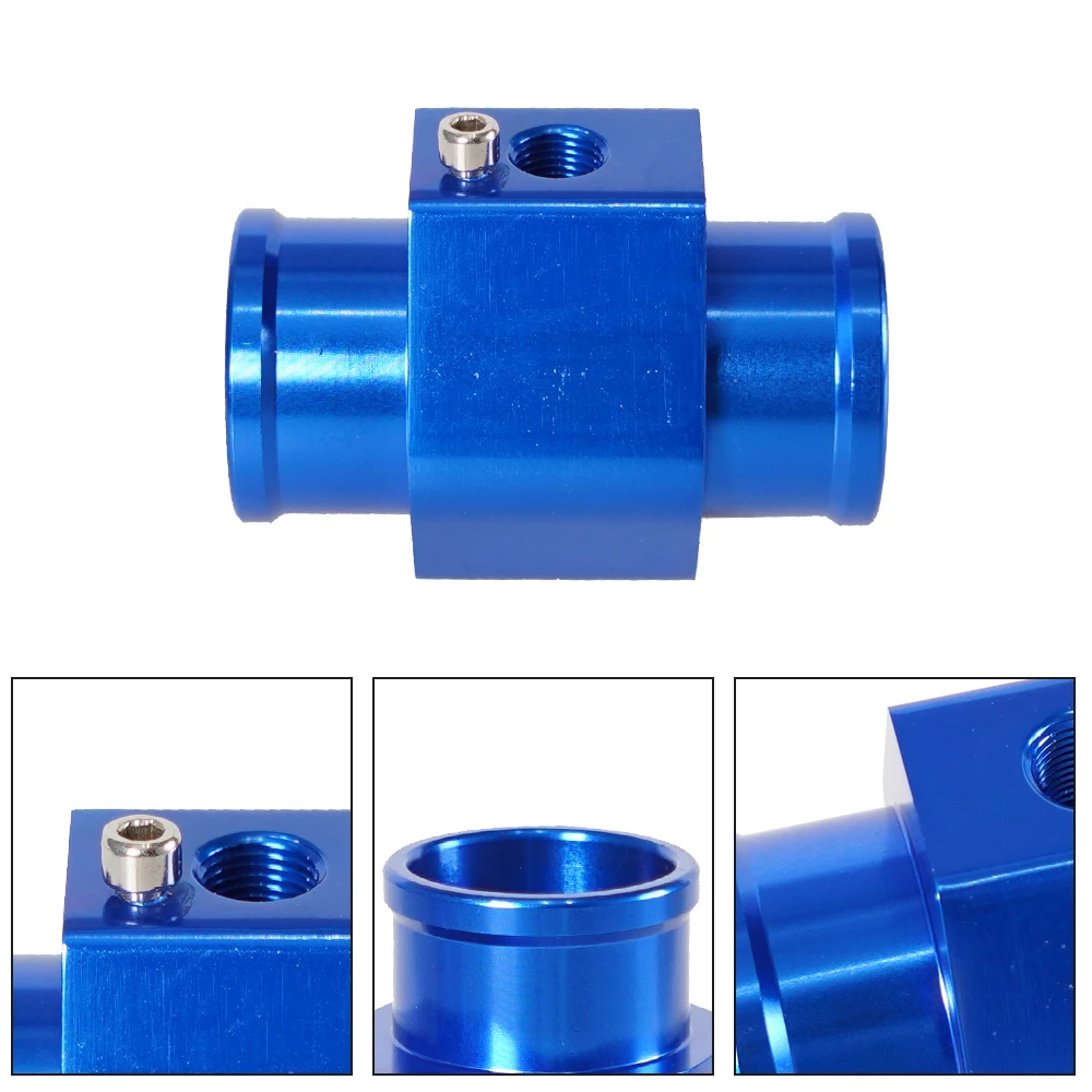 Aluminum Water Temp Gauge Radiator Temperature 26mm/28mm/30mm/32mm/34mm/36mm/38mm/40mm Water Temp Joint Pipe Sensor Hose Adapter