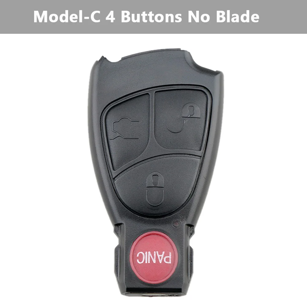 2/3/4 Buttons Smart Car Key Fob Shell Auto Car Key Case Replacement Remote Cover Fit for Mercedes-BenzC M B E CL SL Key Shell