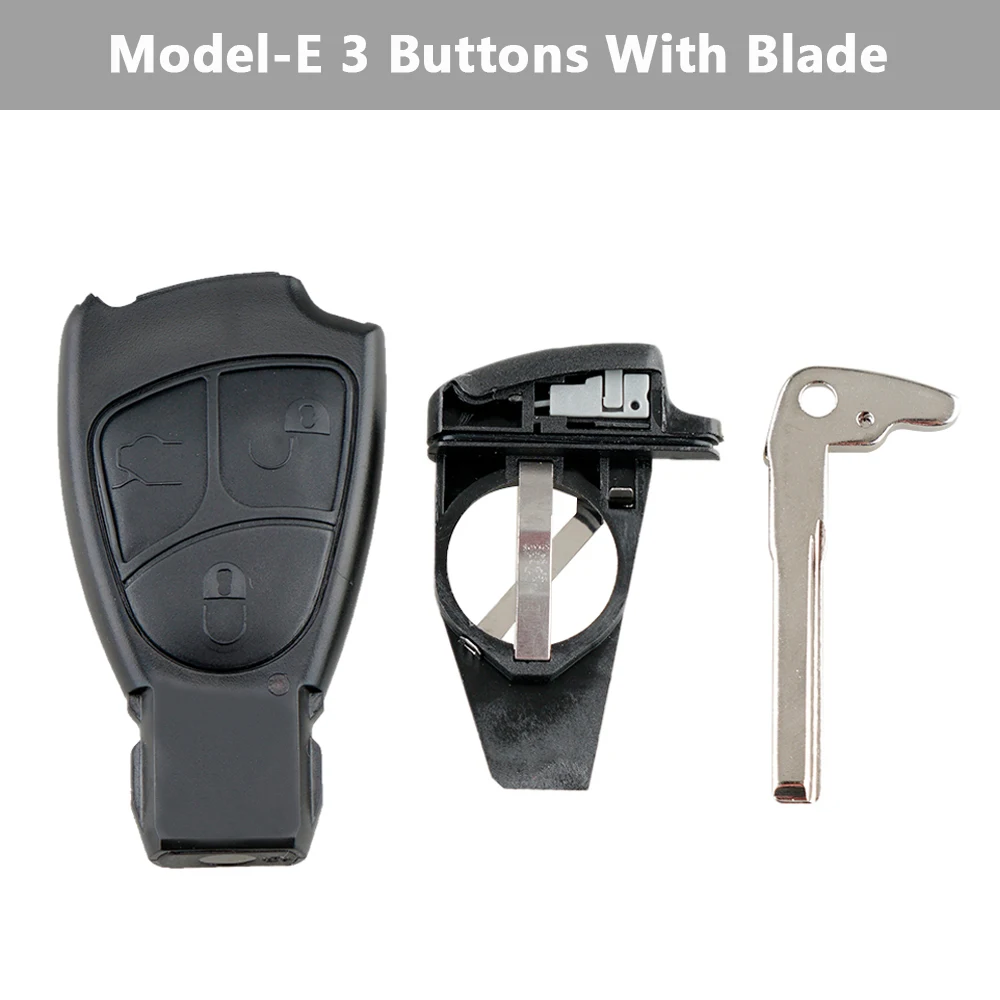 2/3/4 Buttons Smart Car Key Fob Shell Auto Car Key Case Replacement Remote Cover Fit for Mercedes-BenzC M B E CL SL Key Shell
