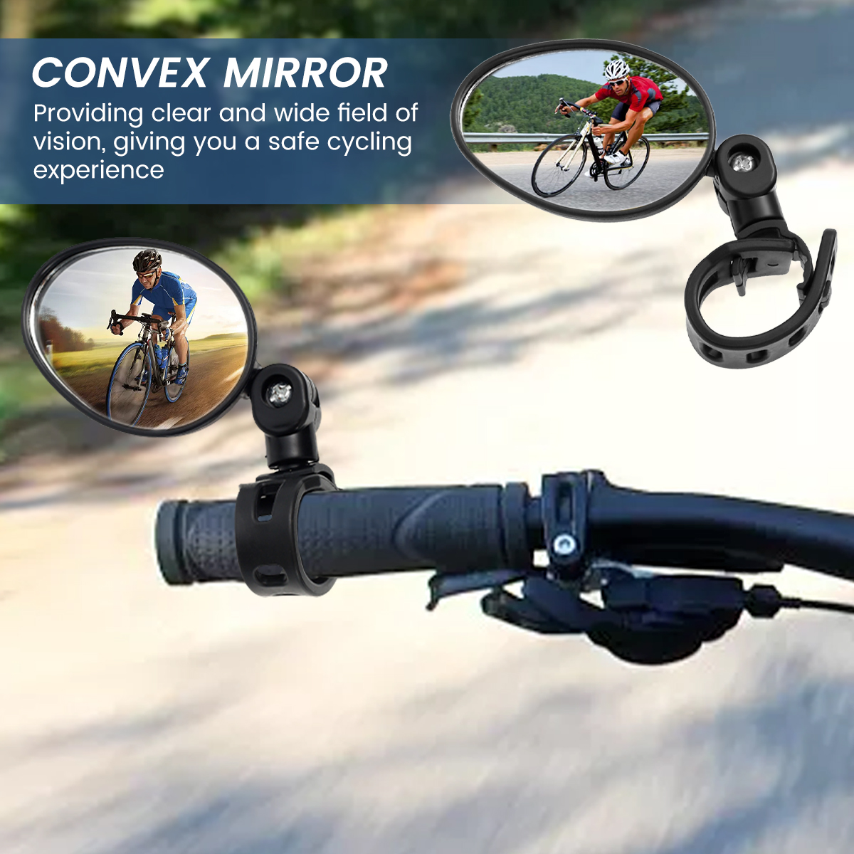 2Pcs Car Rearview Mirrors 360° Blind Spot Mirror Adjustable Rotatable Convex Wide-angle Clear Rearview Safety Mirror Accessories