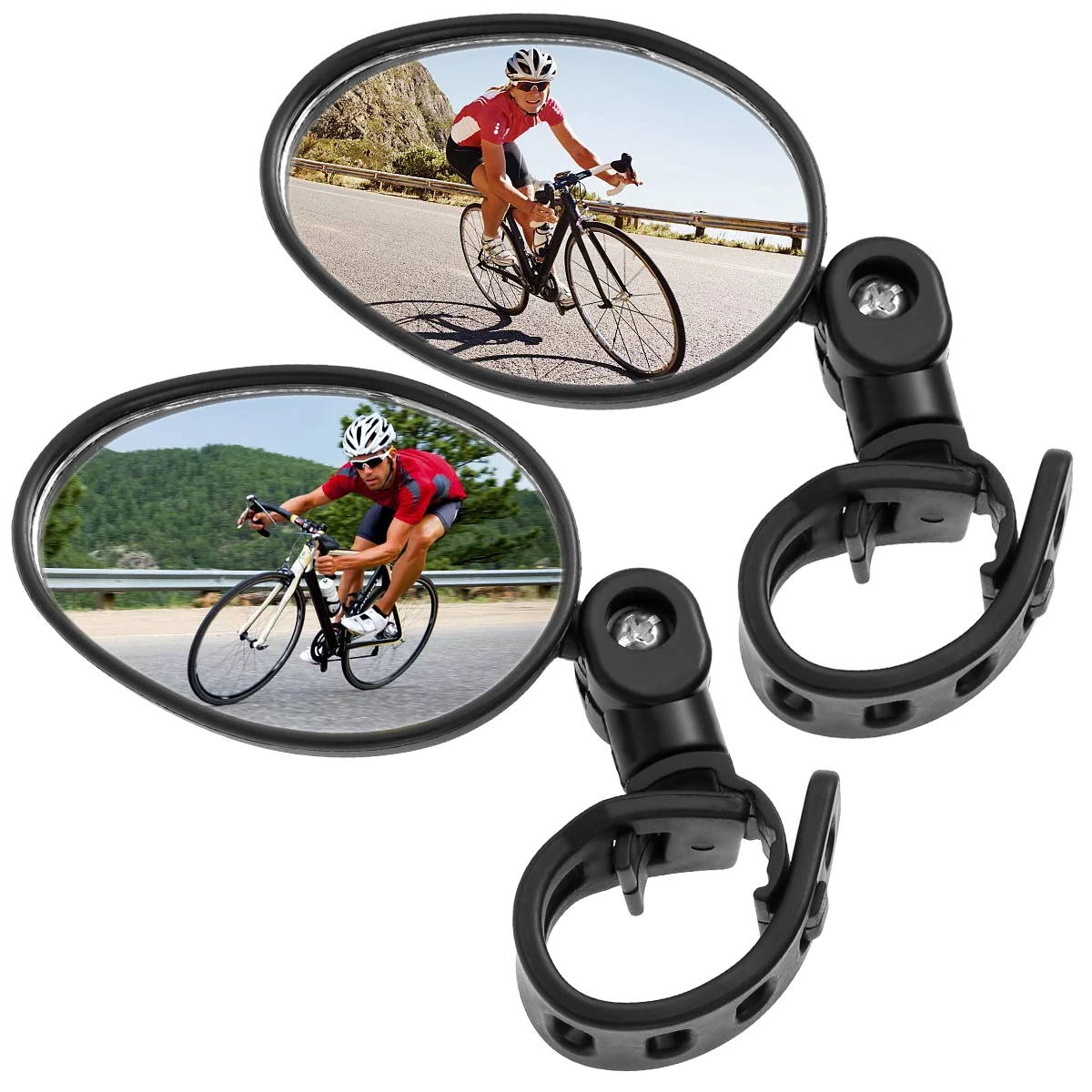 2Pcs Car Rearview Mirrors 360° Blind Spot Mirror Adjustable Rotatable Convex Wide-angle Clear Rearview Safety Mirror Accessories