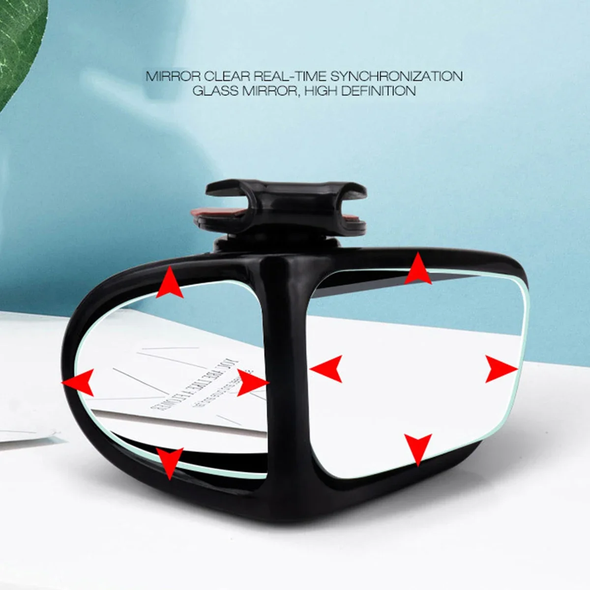 2Pcs Car Rearview Mirrors 360° Blind Spot Mirror Adjustable Rotatable Convex Wide-angle Clear Rearview Safety Mirror Accessories