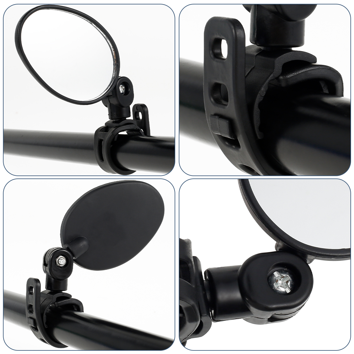 2Pcs Car Rearview Mirrors 360° Blind Spot Mirror Adjustable Rotatable Convex Wide-angle Clear Rearview Safety Mirror Accessories