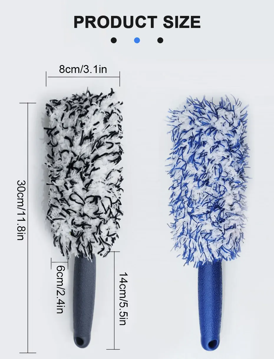 SEAMETAL Car Cleaning Brush Car Wash Portable Plush Wheel Tire Rim Brush Wash Tools for Car Motorcycle Wheel Tire Accessories