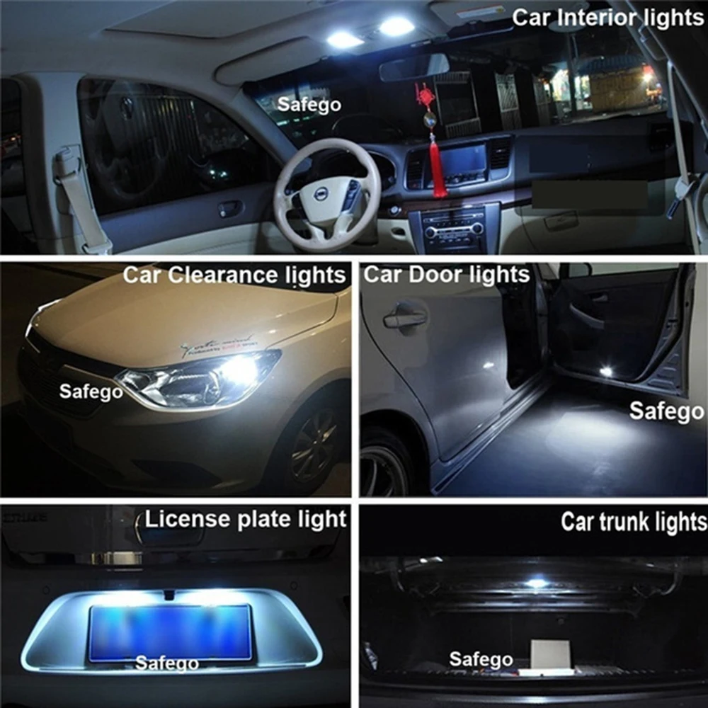 LED W5W T10 194 168 W5W COB 4SMD Led Parking Bulb Auto Wedge Clearance Lamp Canbus Silica Bright White License Light Bulbs