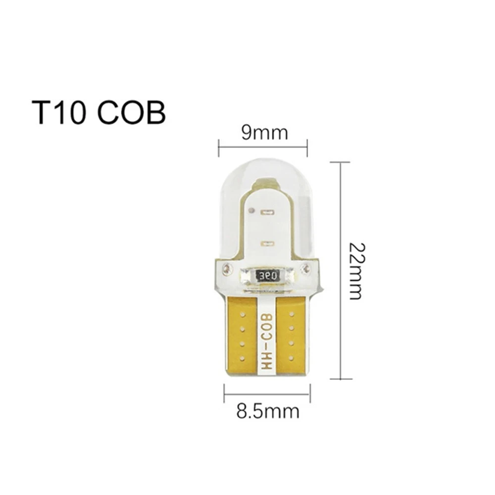 LED W5W T10 194 168 W5W COB 4SMD Led Parking Bulb Auto Wedge Clearance Lamp Canbus Silica Bright White License Light Bulbs