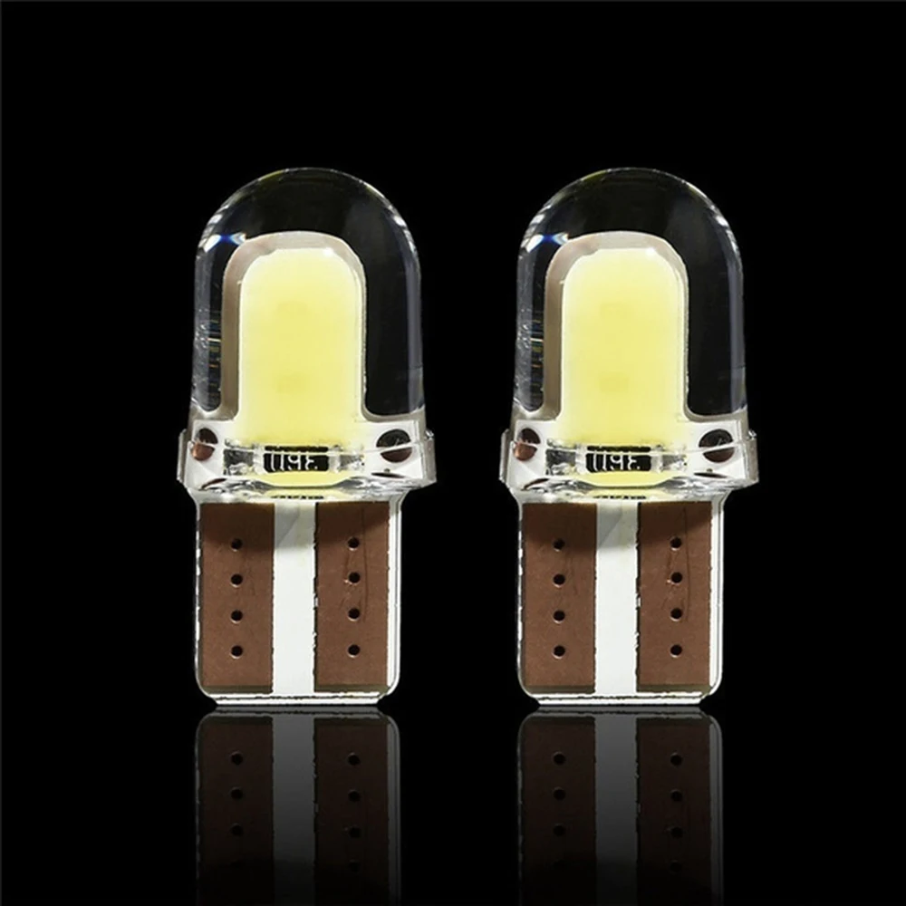 LED W5W T10 194 168 W5W COB 4SMD Led Parking Bulb Auto Wedge Clearance Lamp Canbus Silica Bright White License Light Bulbs
