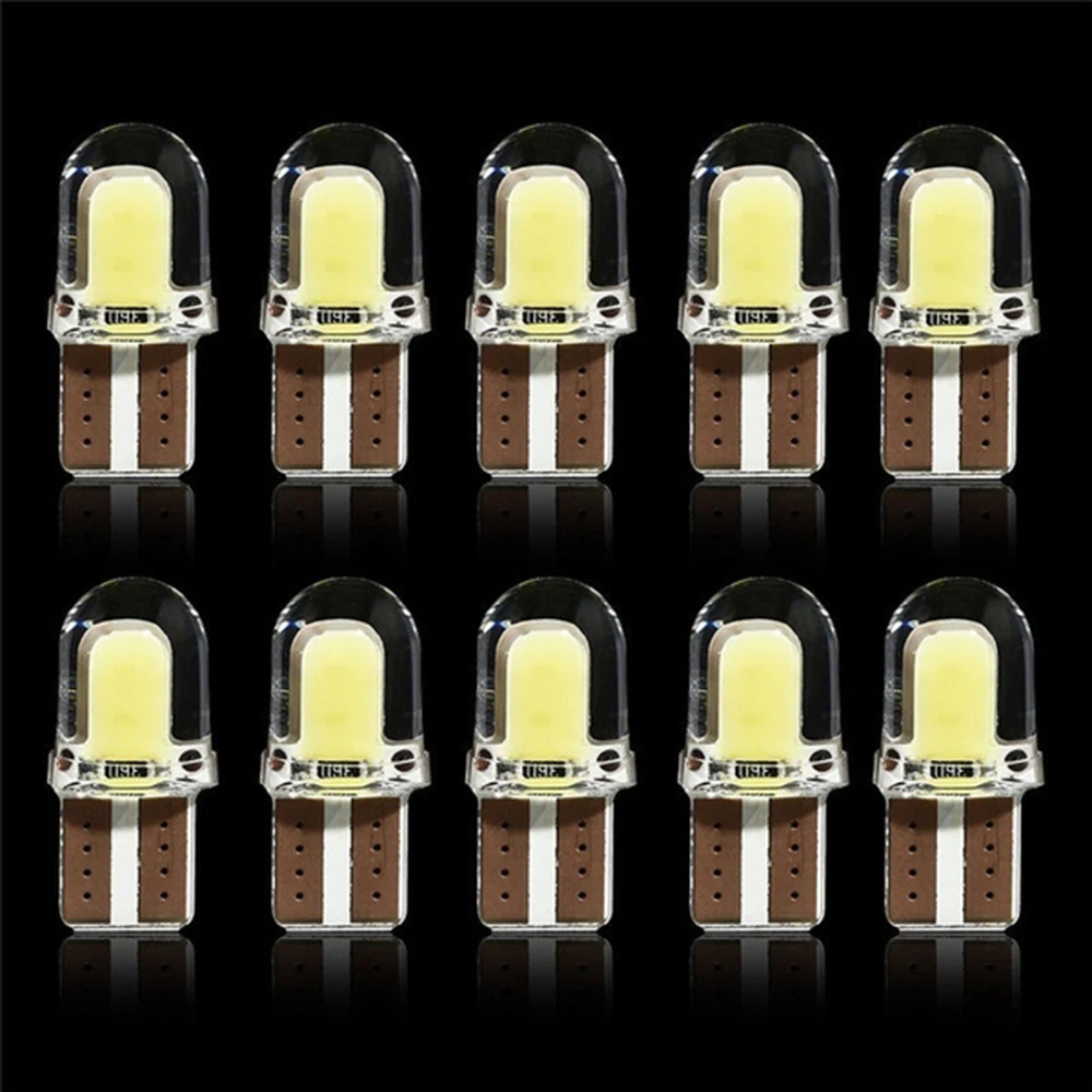 LED W5W T10 194 168 W5W COB 4SMD Led Parking Bulb Auto Wedge Clearance Lamp Canbus Silica Bright White License Light Bulbs