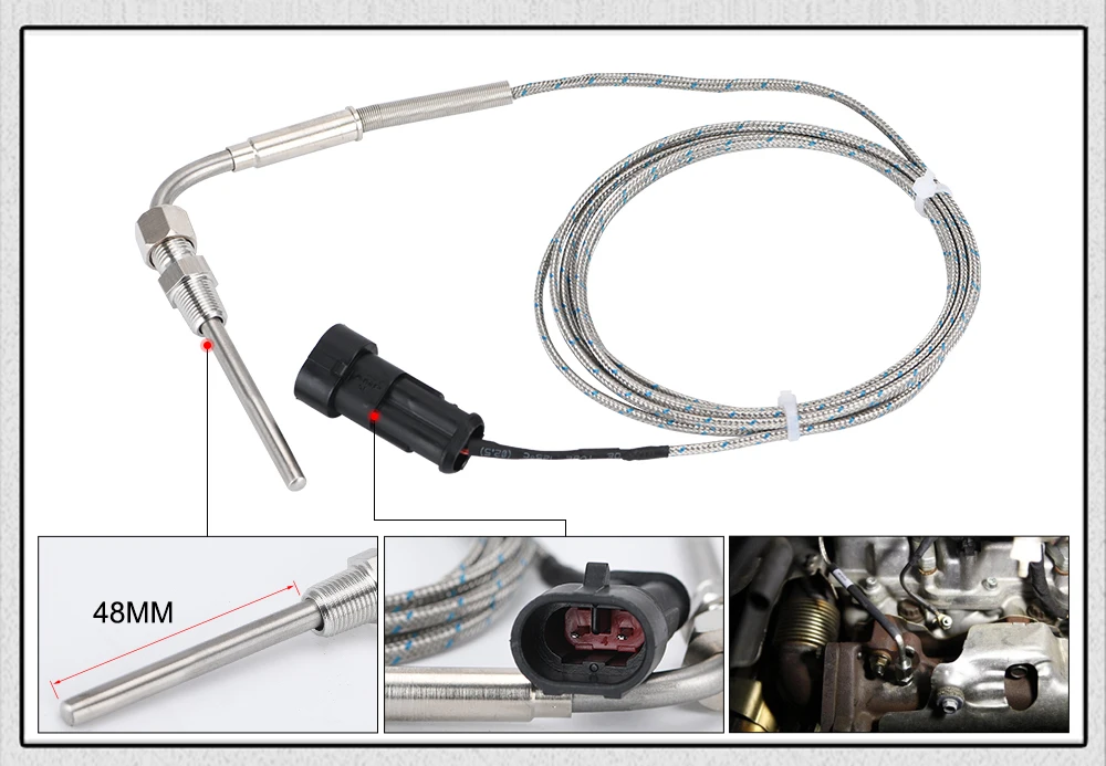 Car Exhaust Temp Gauge Exhaust Gas Meter Digital With Sensor EXT Temperature Meter Turbo for 4WD Hilux Patrol EGT WX-TAG06-QY