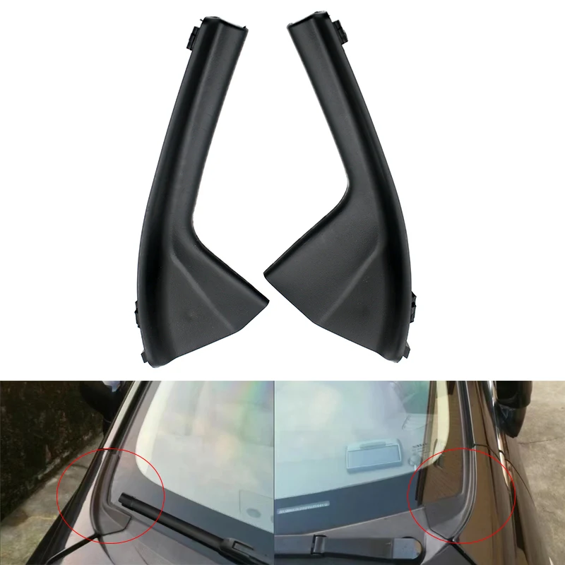 AU05 -Car Front Windshield Wiper Side Trim Cover Water Deflector Cowl Plate for Nissan Tiida Old Model 66895-ED50A 66894-ED500