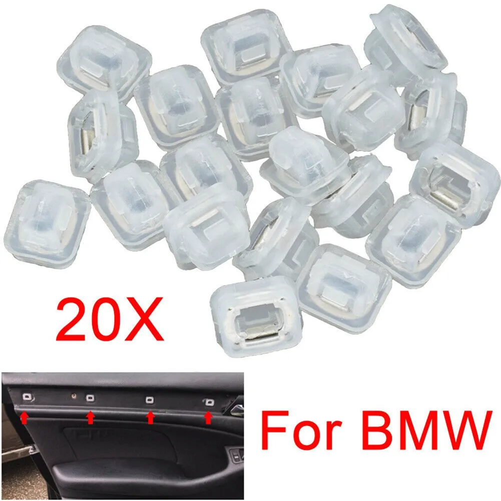 20X Door Trim Panel Clips For BMW 3 Series E46 E90 E91 E92 E93 E53 Plastic 51418215806 Interior Car Truck Panels Accessorie