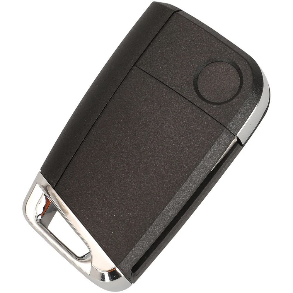 Jingyuqin Remote Car Key Case Shell For Volkswagen VW Golf 7 Beetle Jetta Bora Passat Polo Tiguan 3 Button Chrome HU66 HU162T